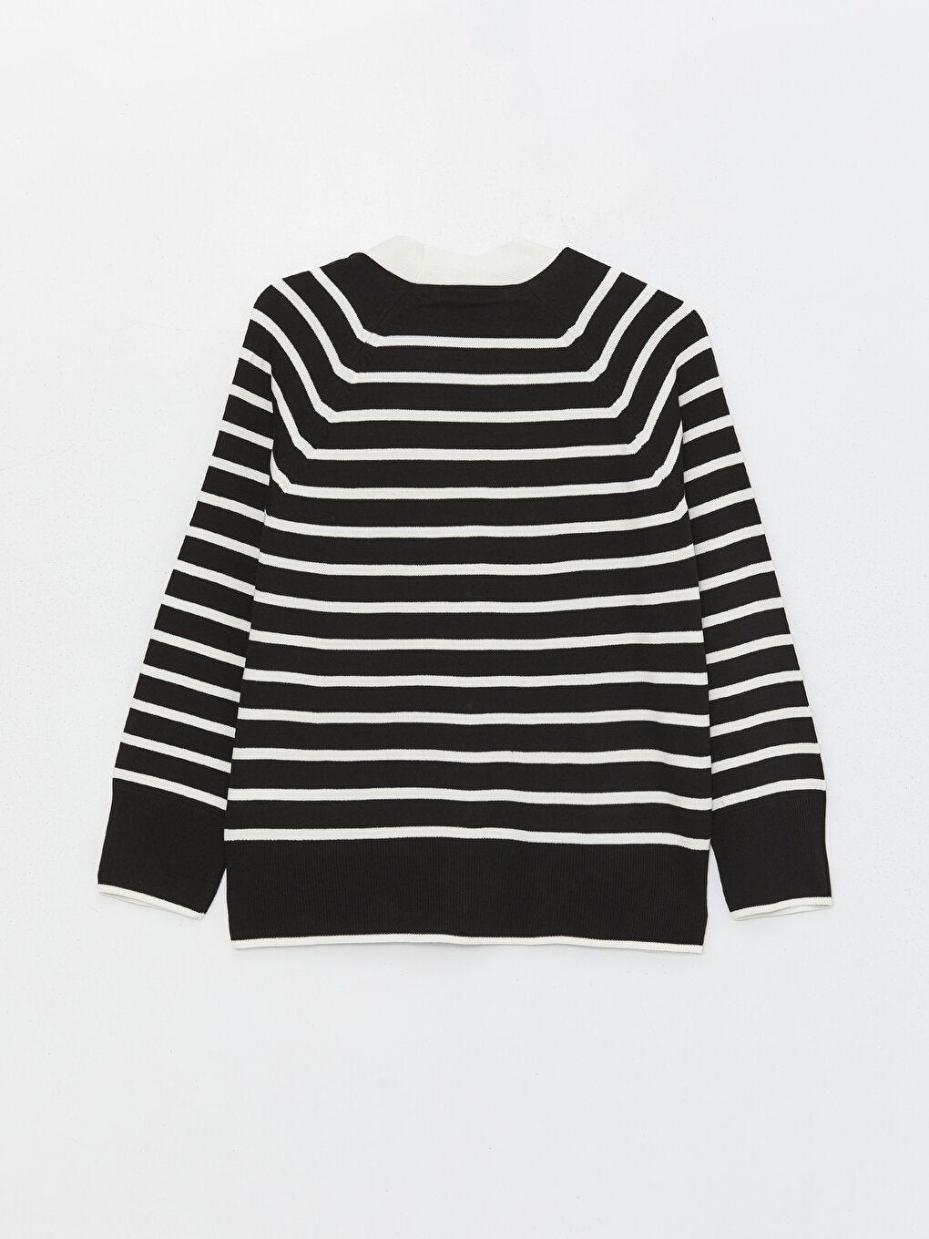 V-Neck Striped Long Sleeve Women's Knitwear Cardigan