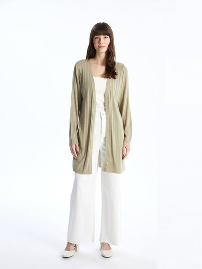 Shawl Collar Plain Long Sleeve Women's Knitwear Cardigan