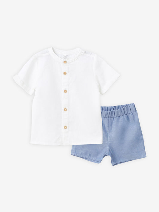 Crew Neck Short Sleeve Baby Boy Shirt and Shorts Set of 2