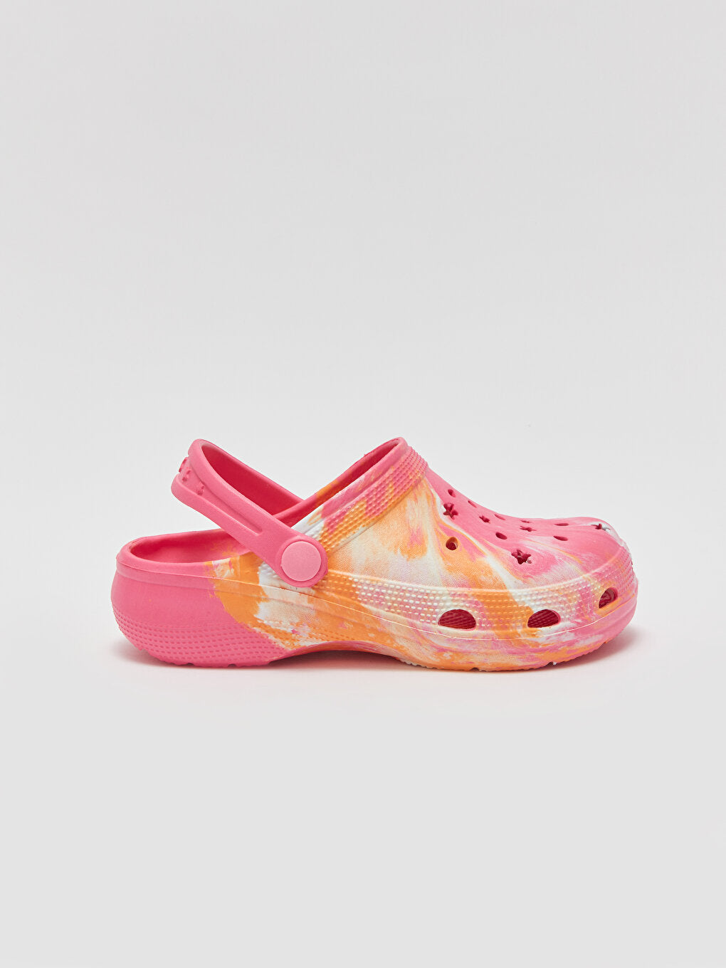 Printed Perforated Girls' Sandals