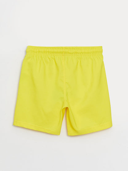 Basic Boys' Swim Shorts with Elastic Waist