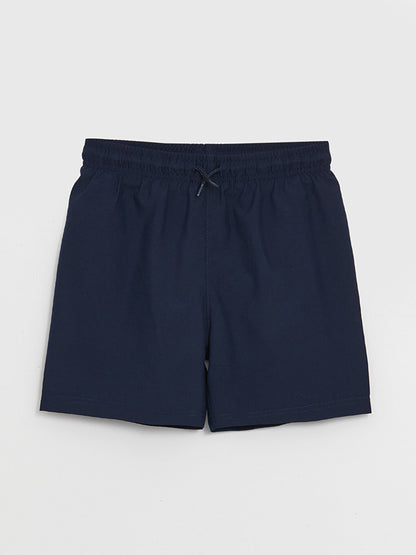 Basic Boys' Swim Shorts with Elastic Waist