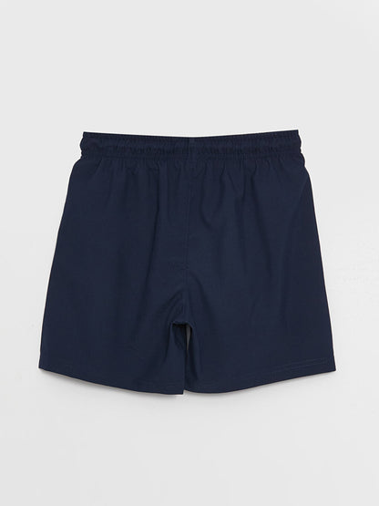 Basic Boys' Swim Shorts with Elastic Waist