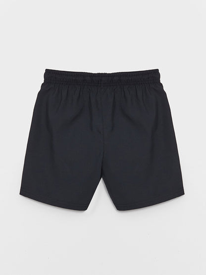 Basic Boys' Swim Shorts with Elastic Waist