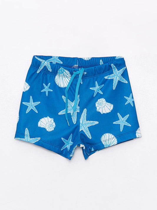 Printed Quick Drying Boys Boxer Swimsuit