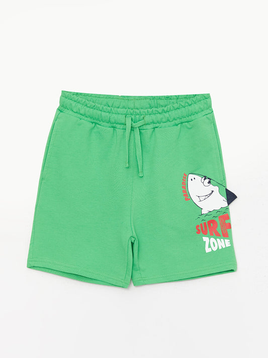 Printed Boys' Shorts with Elastic Waist