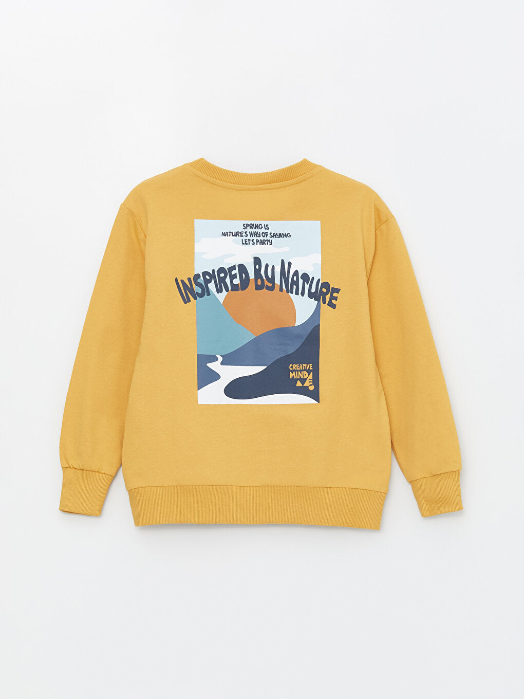 Comfortable Crew Neck Printed Boy's Sweatshirt