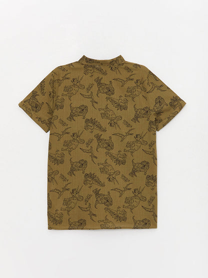 Patterned Short Sleeve Boy's Shirt