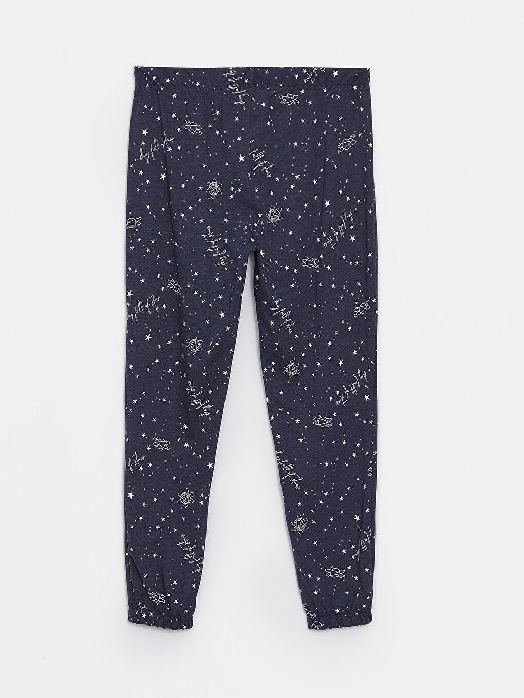 Patterned Women's Jogger Pajama Bottoms with Elastic Waist