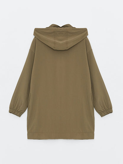 Hooded Plain Long Sleeve Women's Tunic