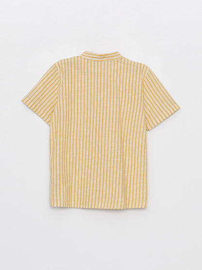 Striped Short Sleeve Boy Shirt