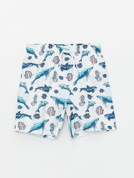 Printed Quick Drying Boys' Swim Shorts