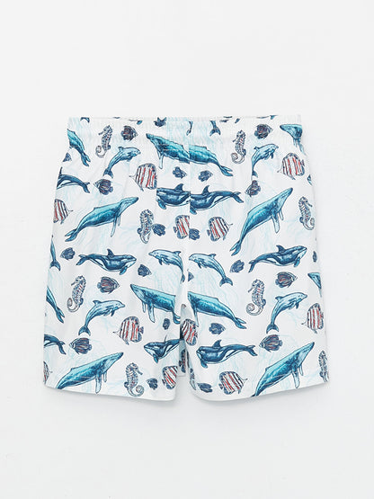 Printed Quick Drying Boys' Swim Shorts