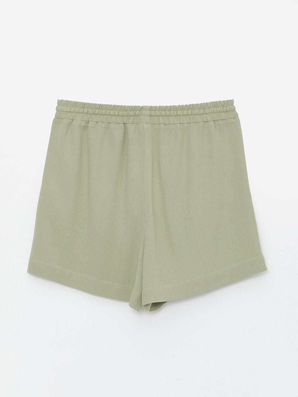 Standard Fit Plain Linen Blend Women's Shorts