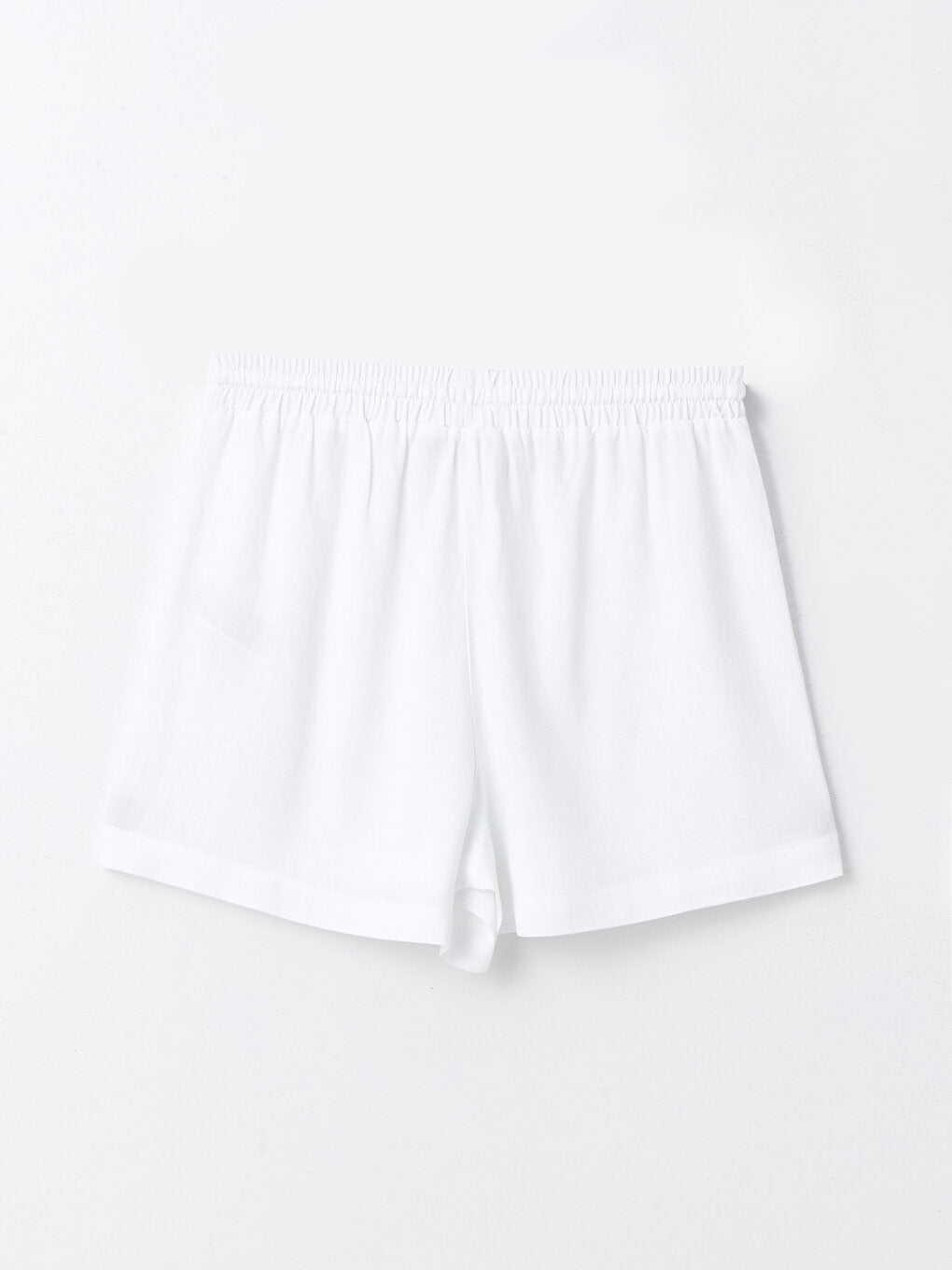 Standard Fit Plain Linen Blend Women's Shorts