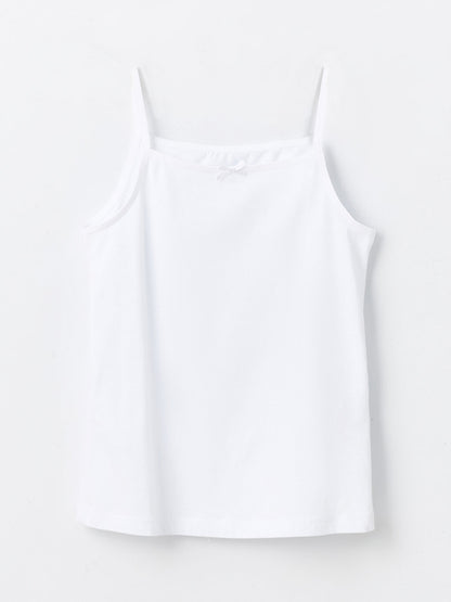 Square Neck Strap Girls Undershirt