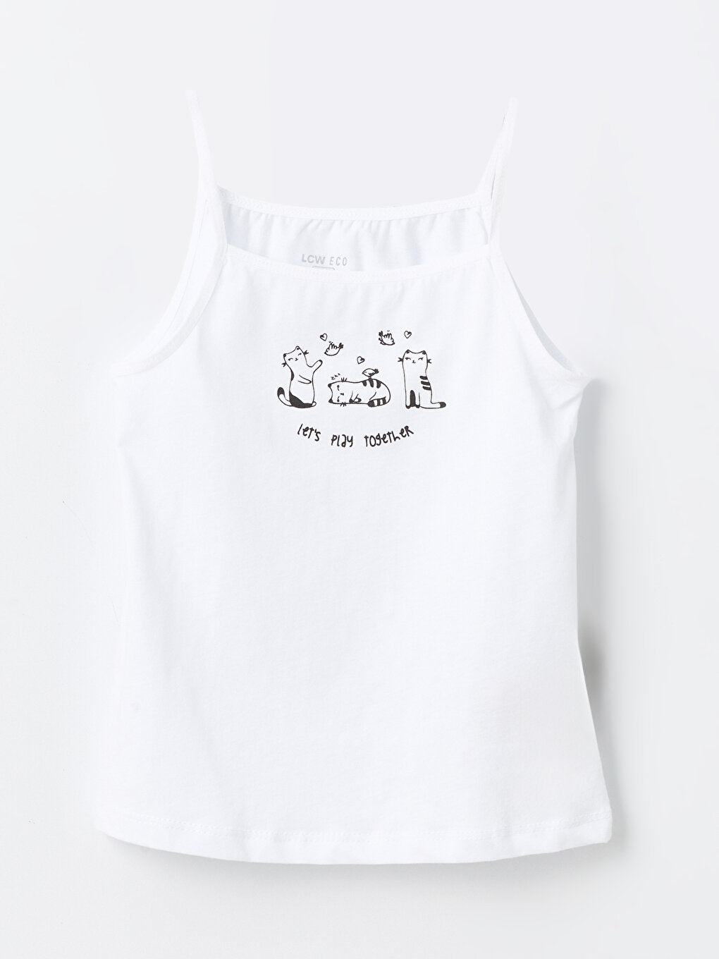 Square Neck Strap Girls Undershirt