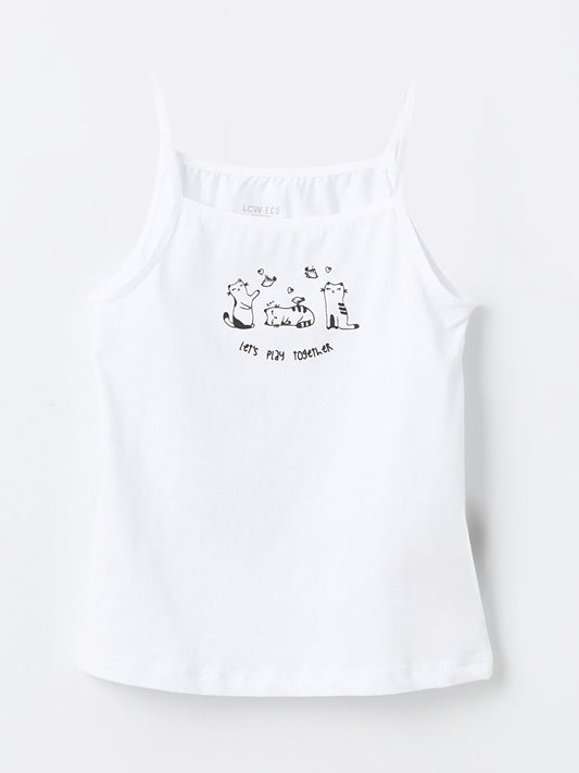 Square Neck Strap Girls Undershirt