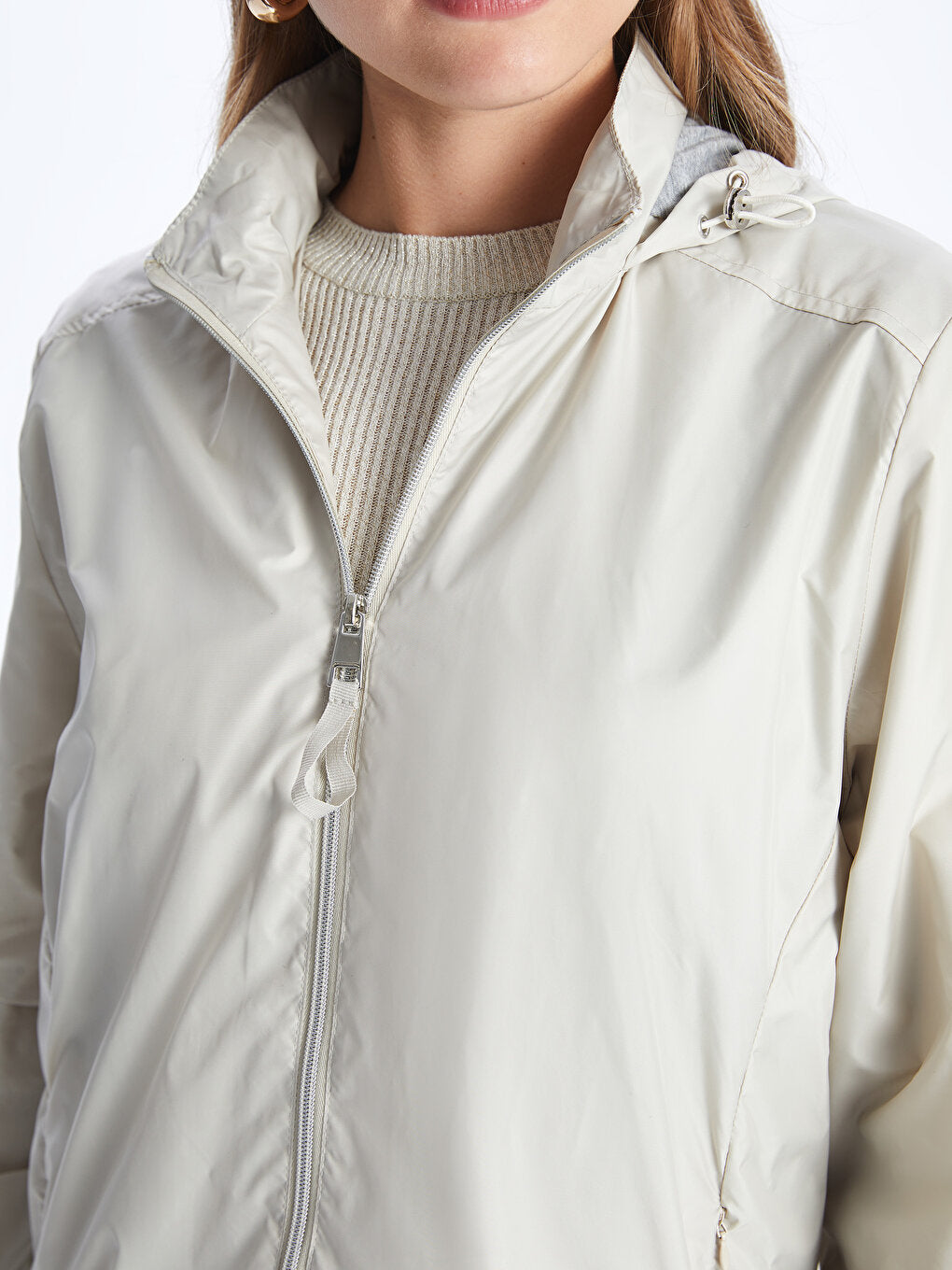 Women's Hooded Plain Raincoat