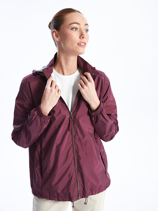 Women's Hooded Plain Raincoat