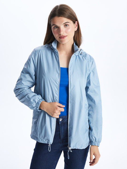 Women's Hooded Plain Raincoat