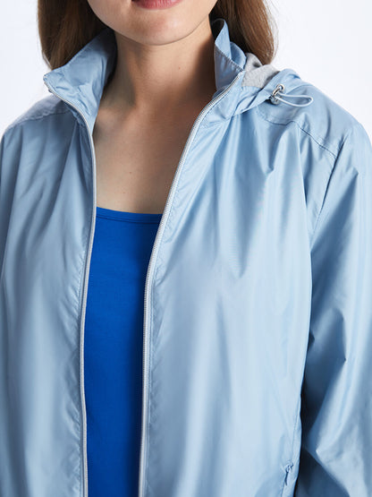 Women's Hooded Plain Raincoat