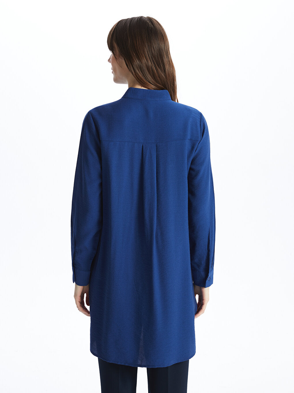 Magnificent Collar Plain Long Sleeve Women's Tunic