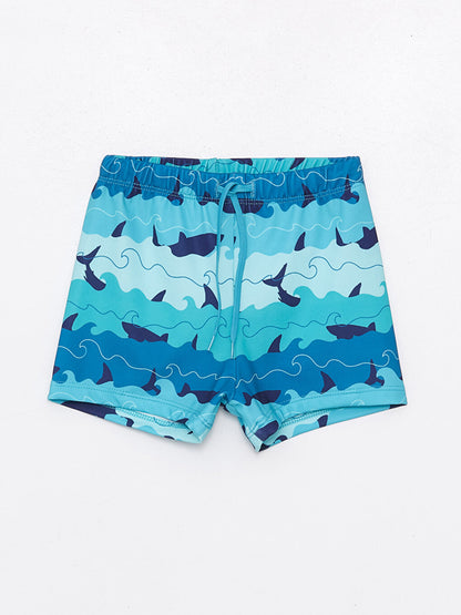 Printed Quick Drying Boys Boxer Swimsuit