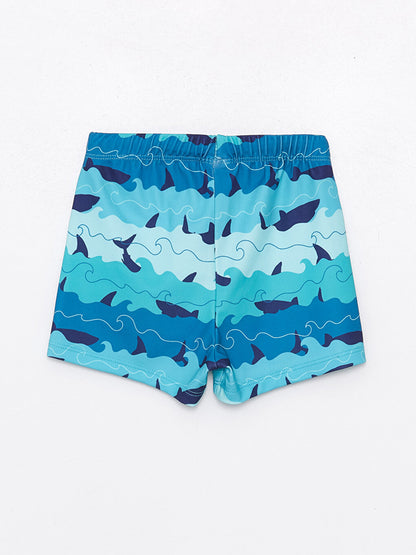 Printed Quick Drying Boys Boxer Swimsuit