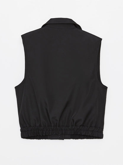 Women's Shirt Collar Plain Vest