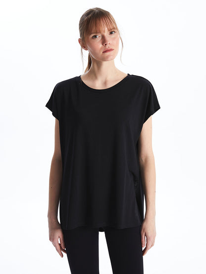 Crew Neck Plain Short Sleeve Oversize Women's T-Shirt