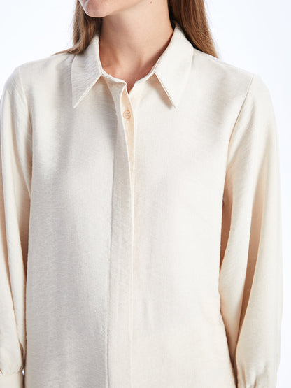 Plain Long Sleeve Women's Shirt Tunic