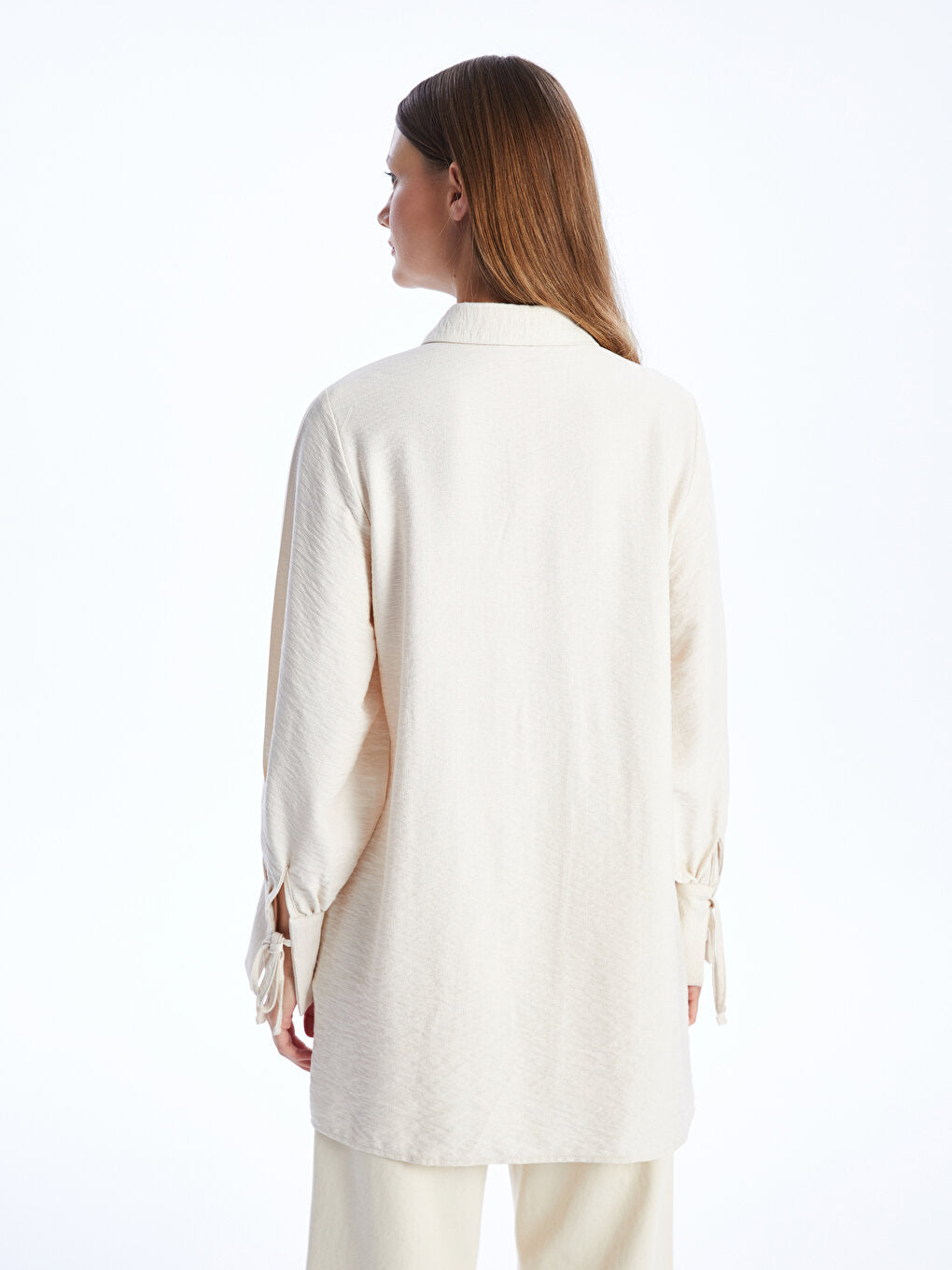 Plain Long Sleeve Women's Shirt Tunic