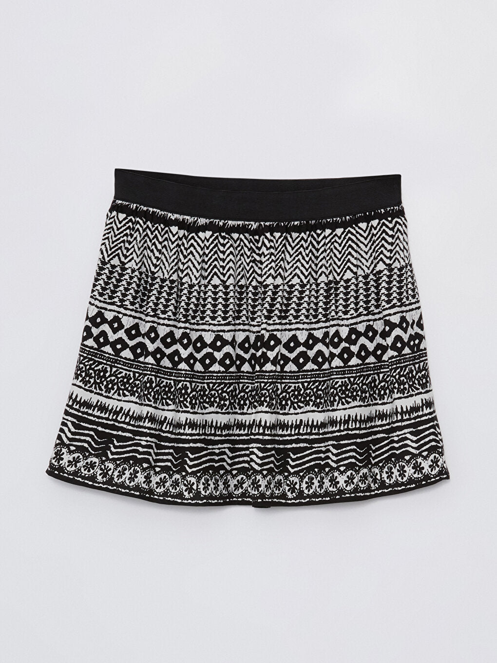 Comfortable Patterned Women's Skirt with Elastic Waist