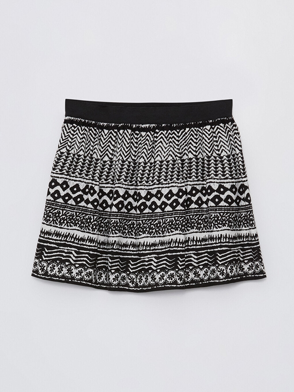 Comfortable Patterned Women's Skirt with Elastic Waist