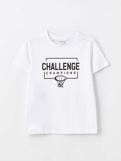 Crew Neck Printed Short Sleeve Boy's T-Shirt