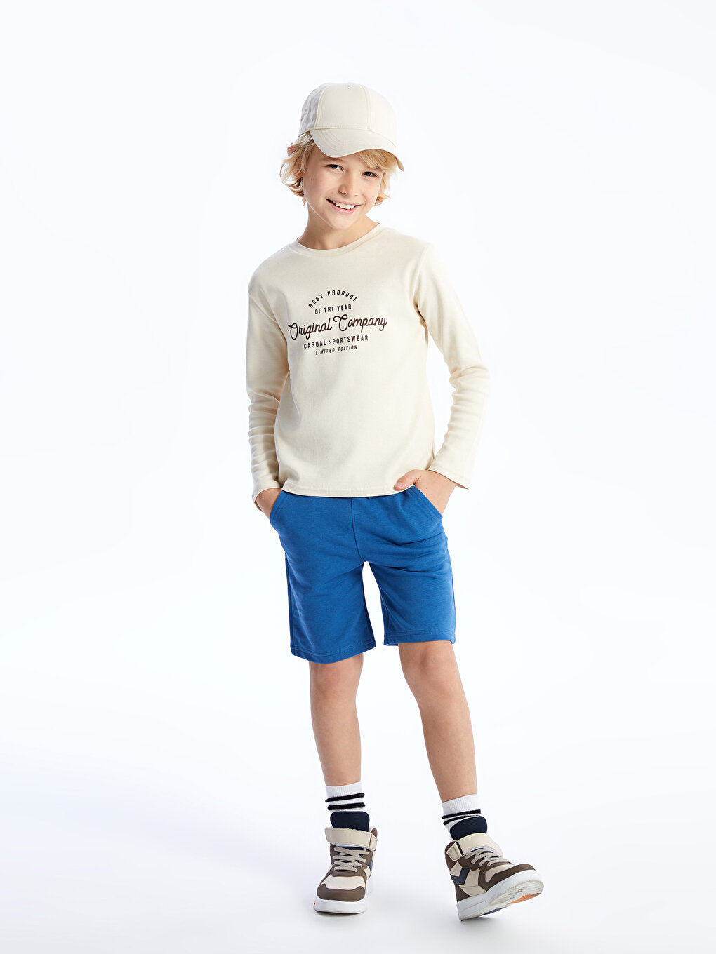 Basic Boys' Shorts with Elastic Waist