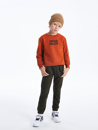 Basic Boy's Jogger Sweatpants with Elastic Waist