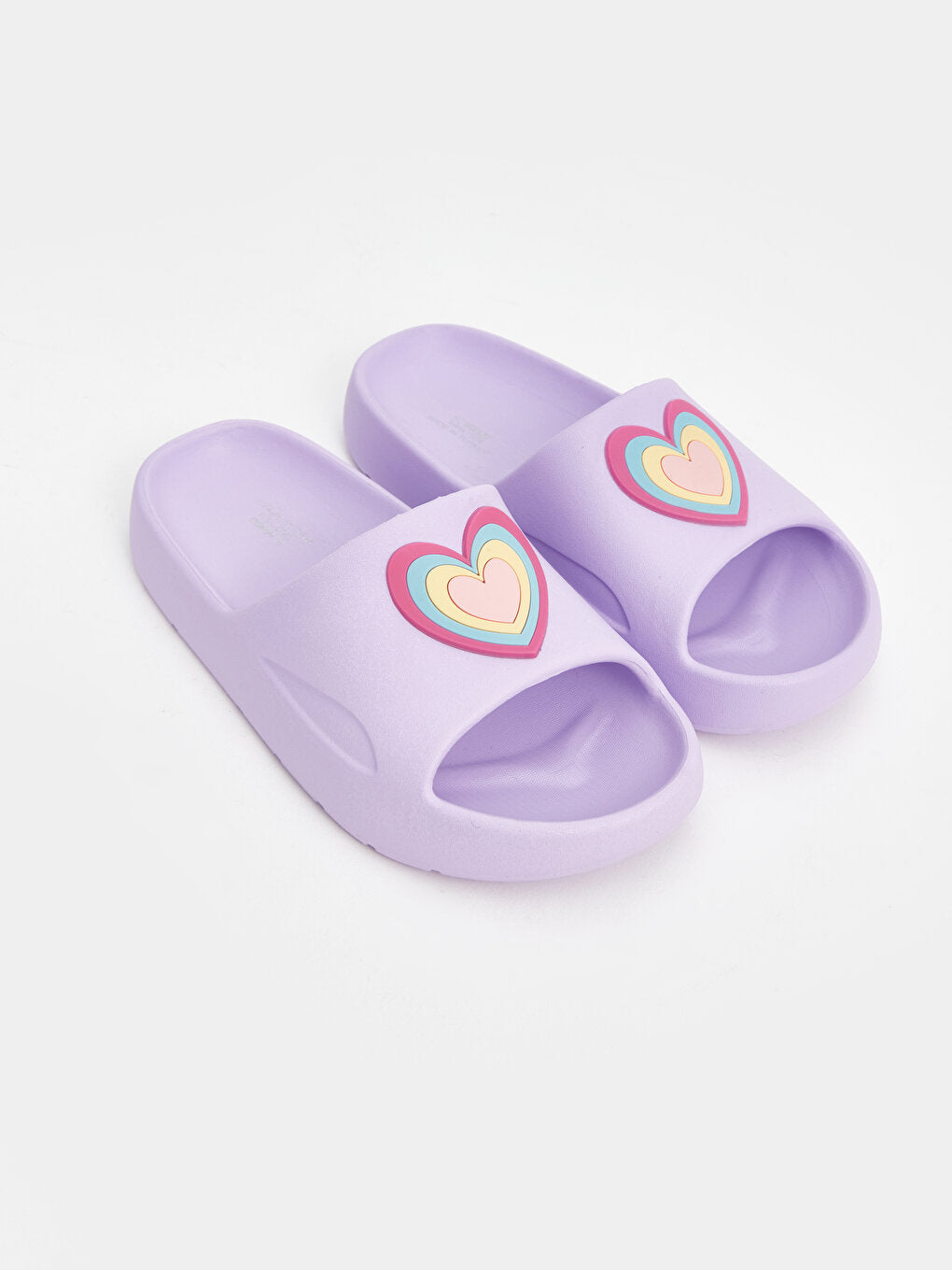 Single Striped Printed Girls' Slippers