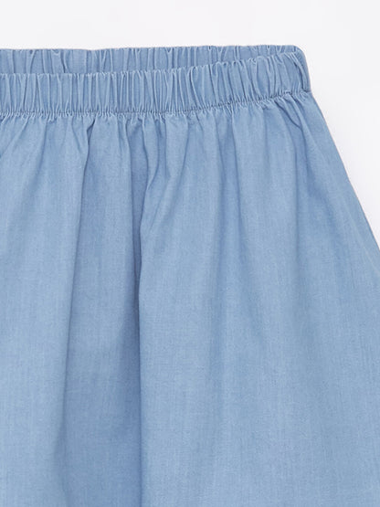 Girls' Jean Skirt with Elastic Waist