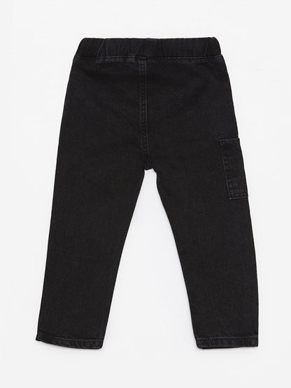 Basic Baby Boy Jean Trousers with Elastic Waist