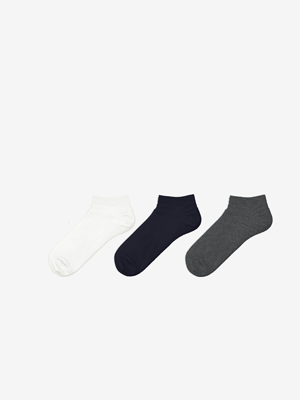 Plain Men's Booties Socks 3-pack