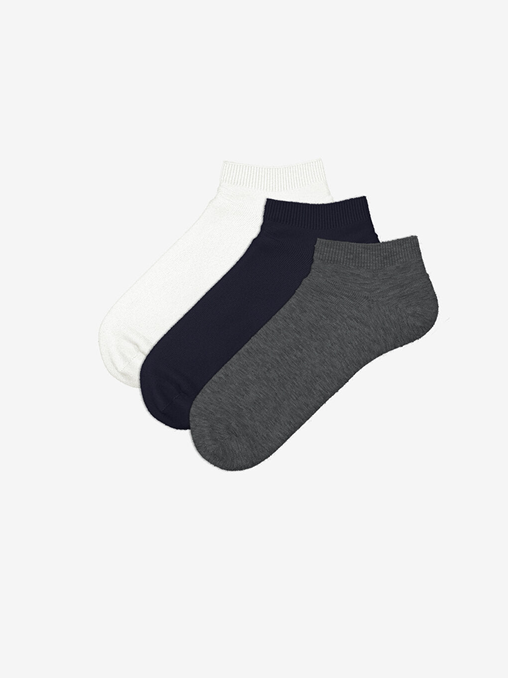 Plain Men's Booties Socks 3-pack