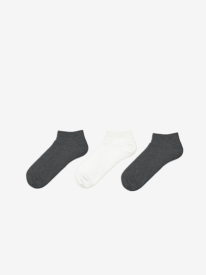 Plain Men's Booties Socks 3-pack