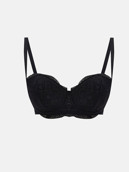 Underwire Unpadded Lace Balconette Bra