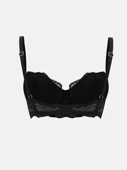 Underwire Unpadded Lace Balconette Bra