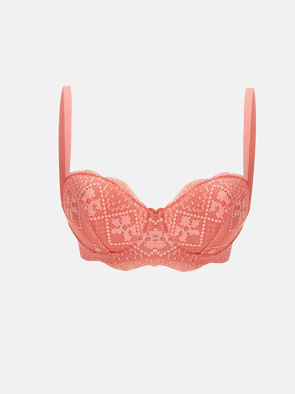 Underwire Unpadded Lace Balconette Bra