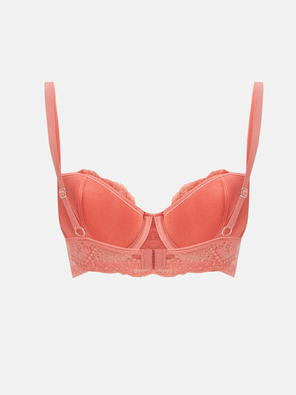 Underwire Unpadded Lace Balconette Bra