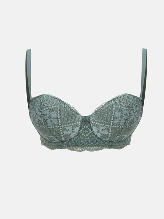 Underwire Unpadded Lace Balconette Bra