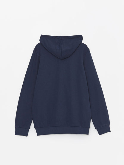 Hooded Long Sleeve Men's Zipper Sweatshirt